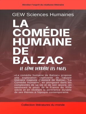 cover image of La comédie humaine de Balzac